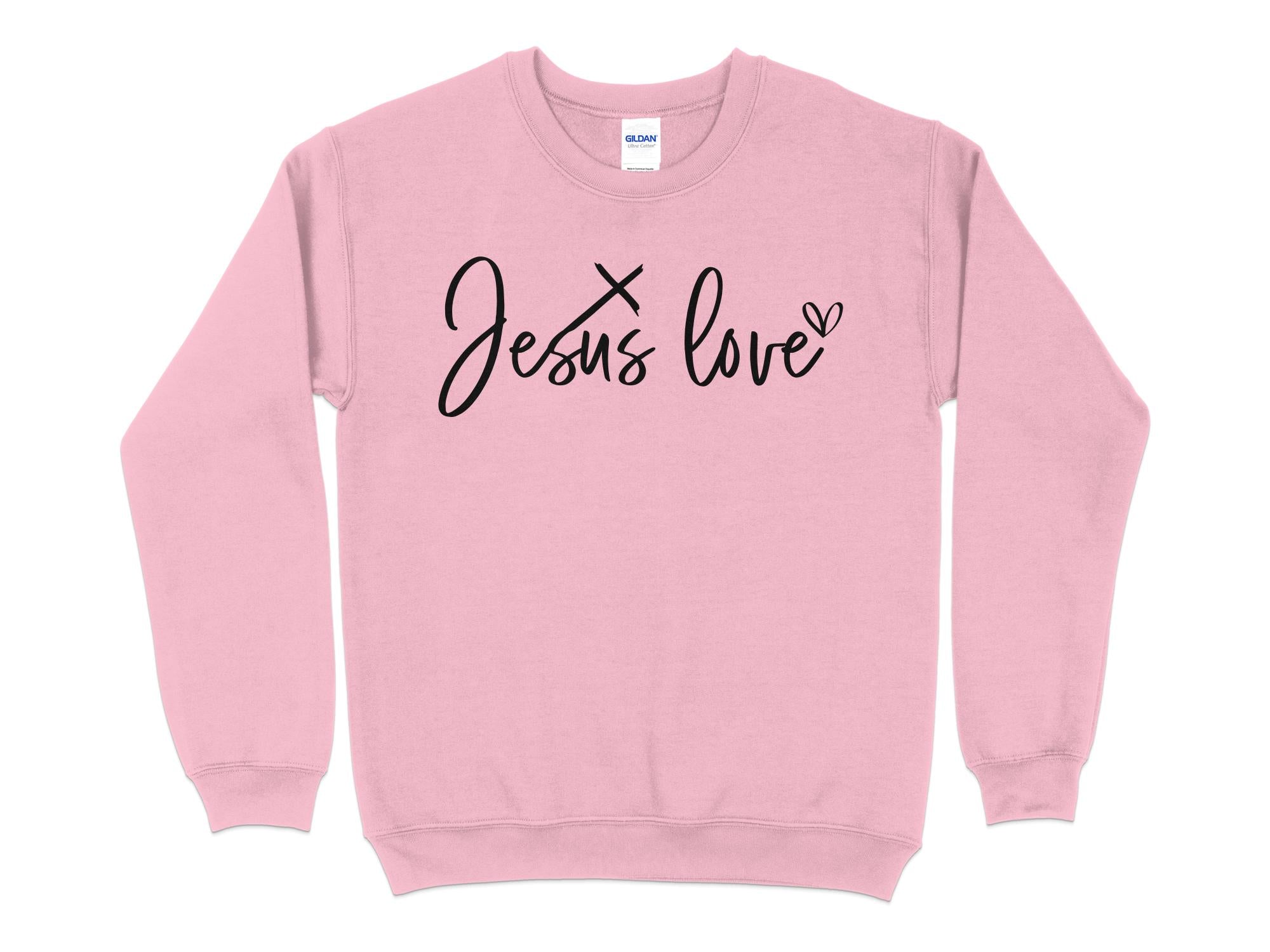 Women's Jesus Love Sweatshirt - Soft & Cozy Christian Faith Apparel
