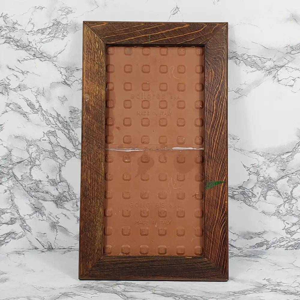 Vintage Italian Red Pepper Tile Trivet, Wood Wall Decor