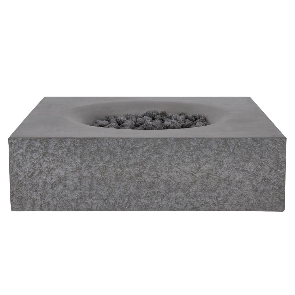 Elegant Outdoor Concrete Fire Pit Table with Natural Gas