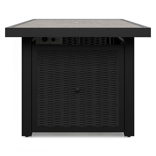 Elegant Outdoor Fire Pit Table with Rust-Proof Aluminum Frame