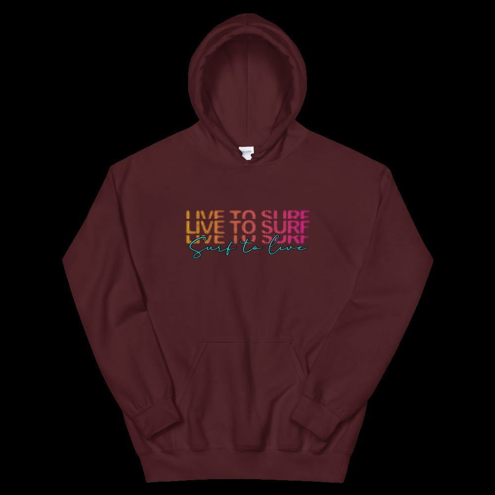 Cozy & Stylish Live to Surf Unisex Hoodie