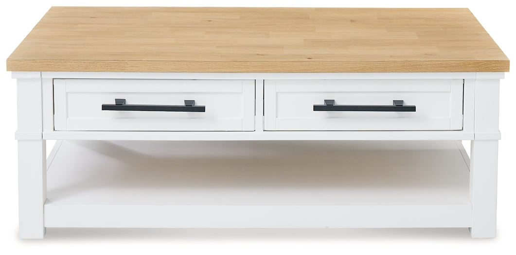 Modern Farmhouse Style Rectangular Coffee Table