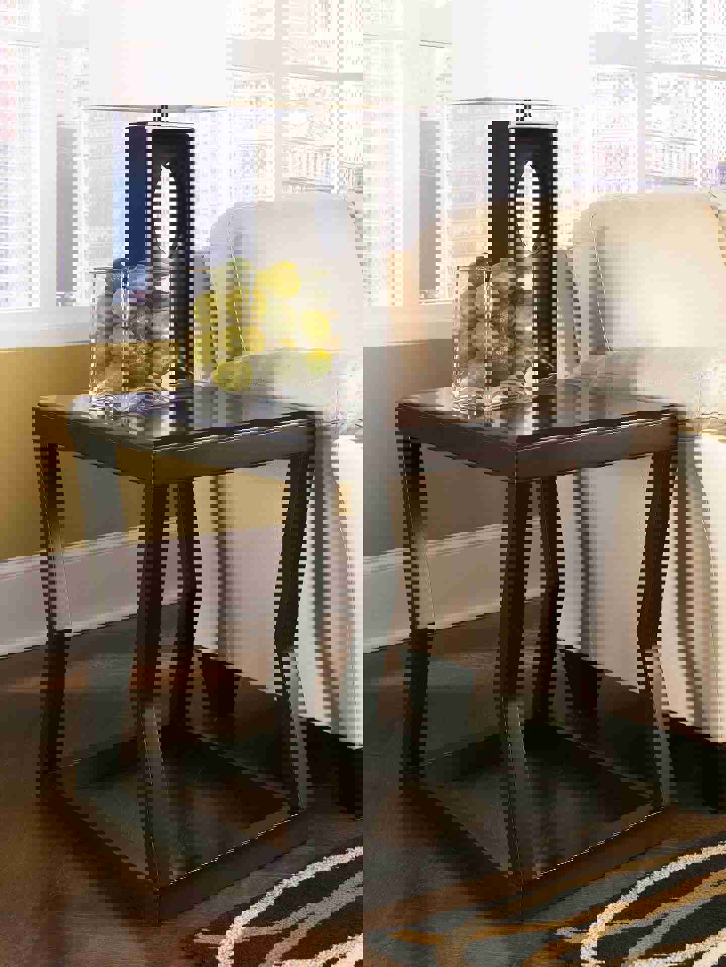 Stylish Espresso Rectangular End Table