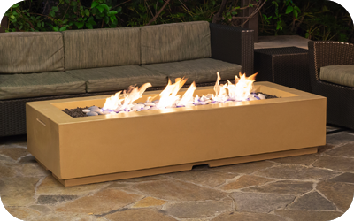 Elevate Outdoor Living with the Louvre Long Rectangle Fire Pit + Premium Cover