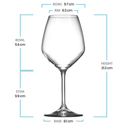 Paksh Novelty Italian-crafted 18 oz Clear Wine Glass Set (4 Pieces)