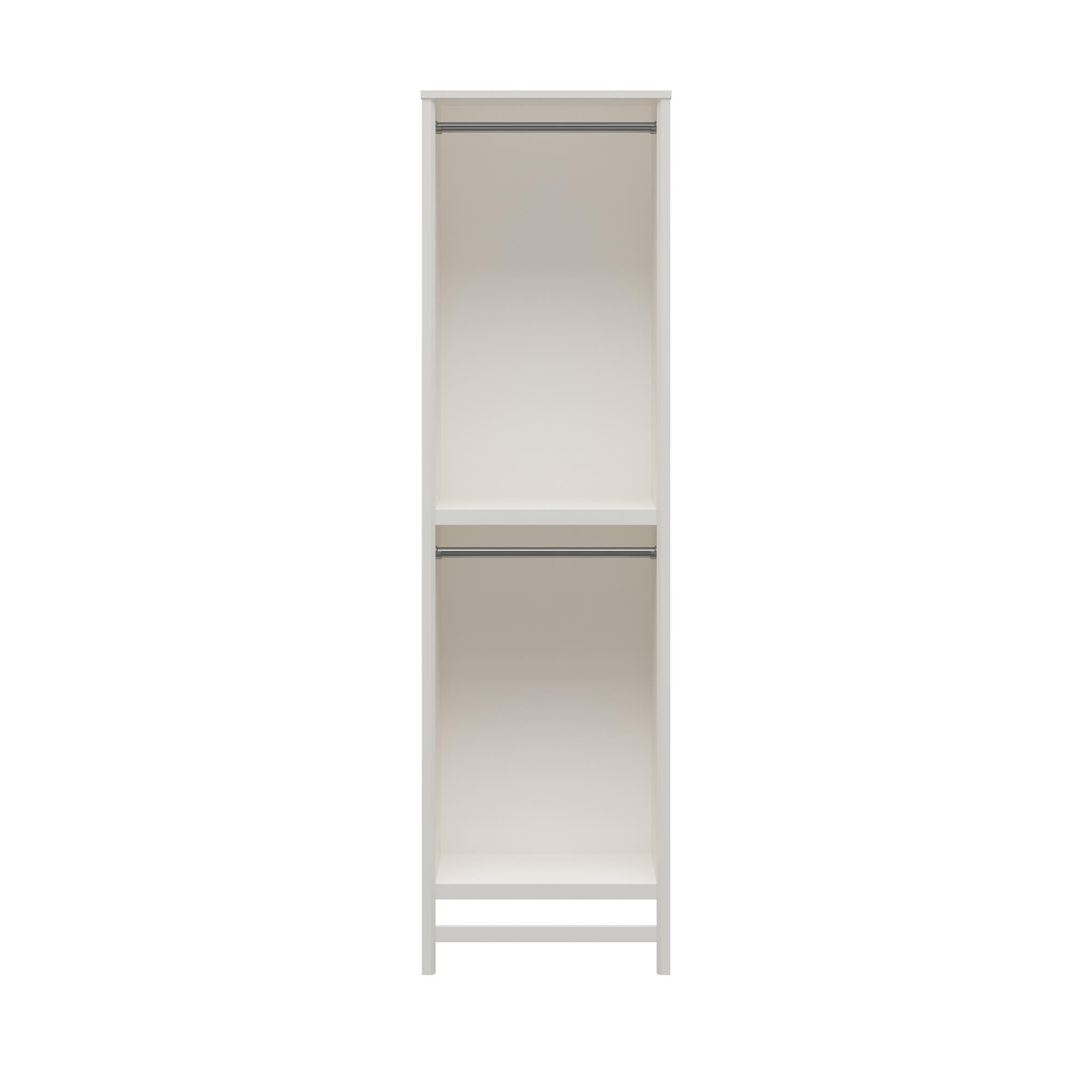 Elegant Luxe 2-Shelf Double Clothing Rod Closet Tower