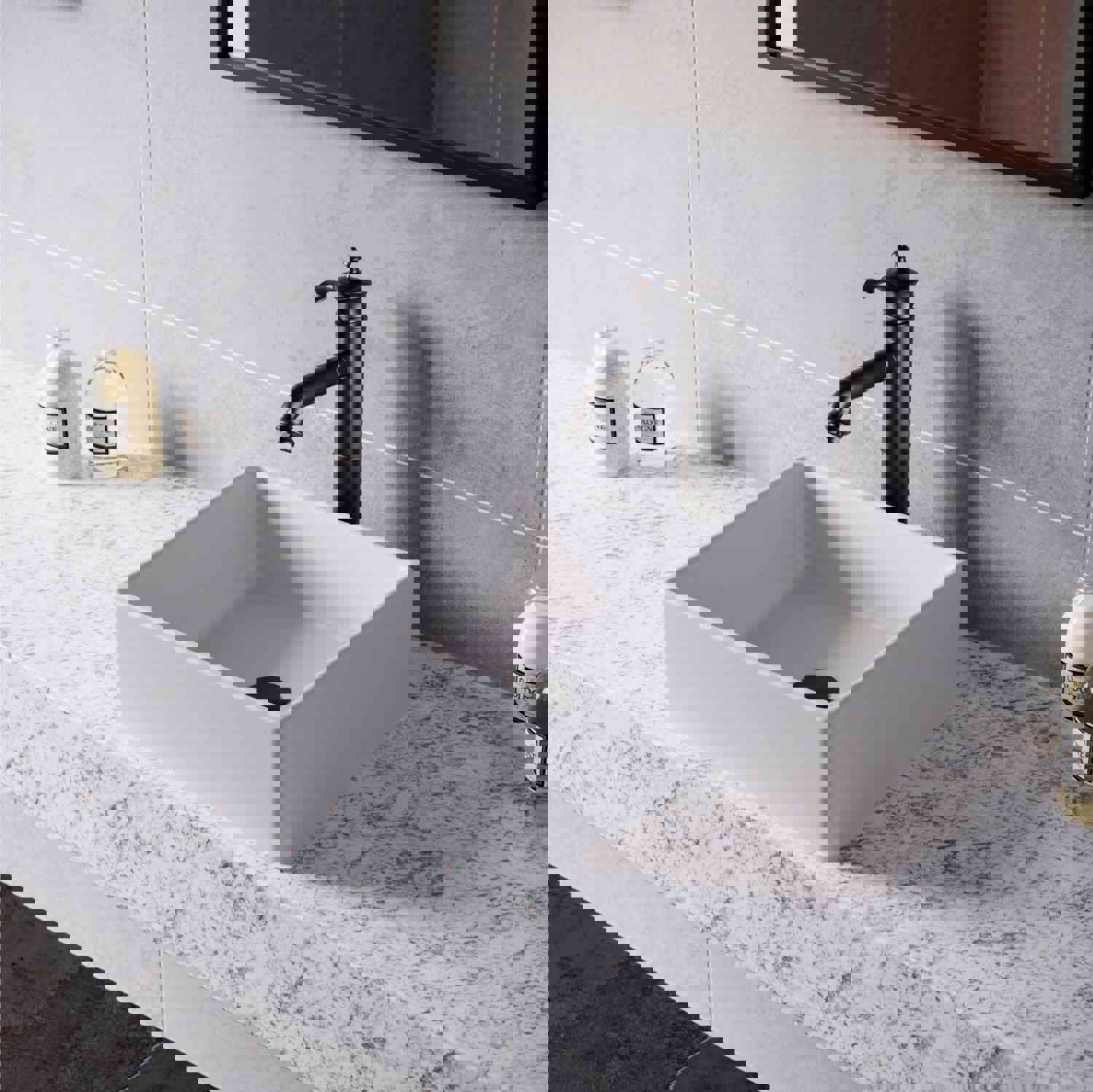Karran Vineyard Matte Black Bathroom Vessel Faucet, 1.2 GPM, Lead-free Brass