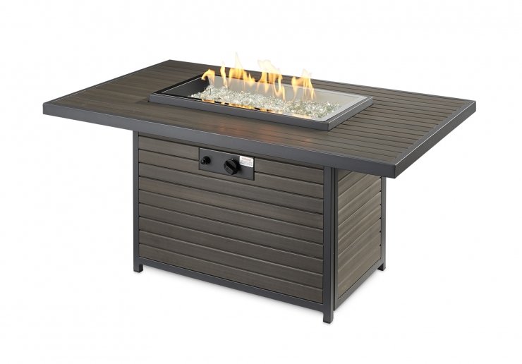 Luxury Outdoor Gas Fire Pit Table with Crystal Fire® Burner