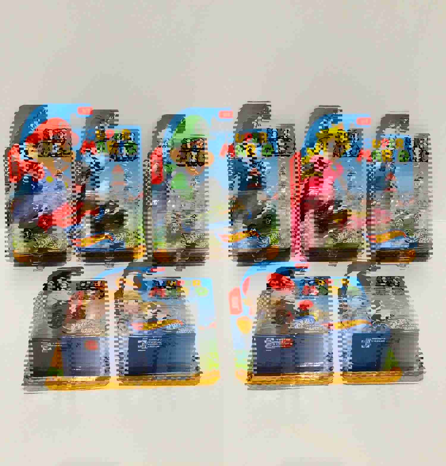 2017 Hot Wheels Super Mario Collection: 5 Diecast Cars