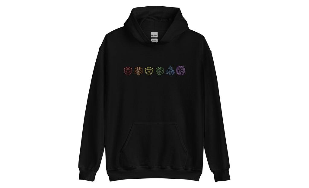 Cozy Rainbow Cube Hoodie - Perfect for Chilly Evenings