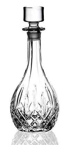 Leraze Crystal Decanter with Stopper, 30 oz Vintage Glass for Whiskey, Wine, and More