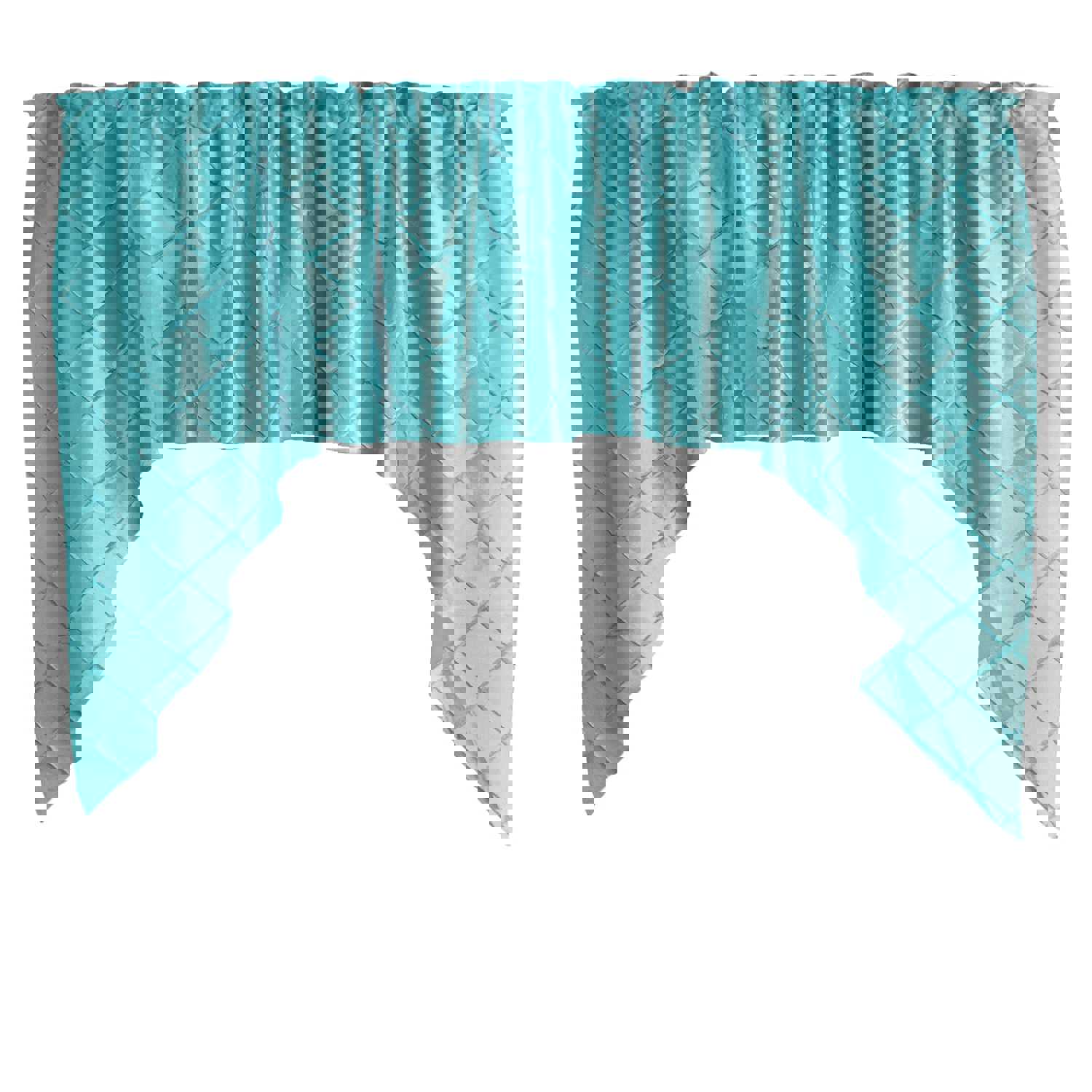 Elegant Cross-Stitch Pintuck Taffeta Swag Valance