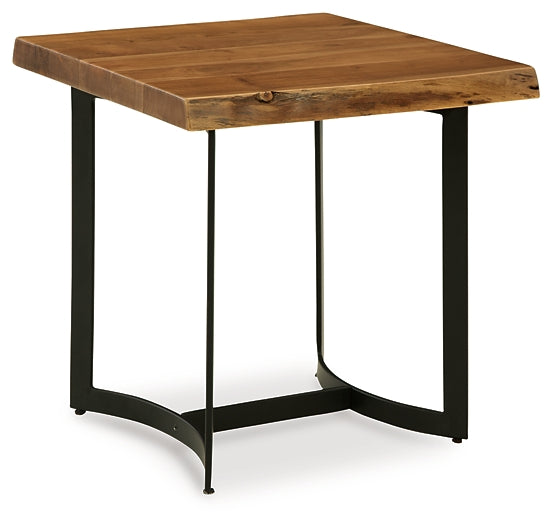 Modern Acacia Wood Rectangular End Table
