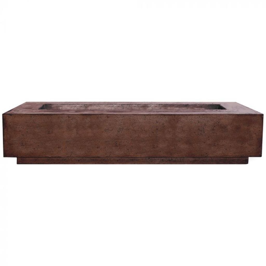 Prism Hardscapes 90" Tavola 6 Rectangular Concrete Natural Gas Fire Pit Table