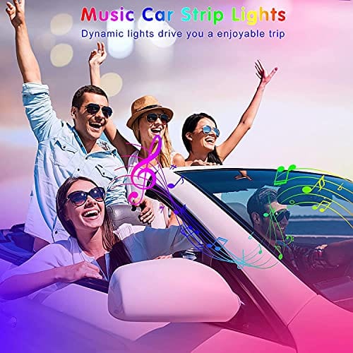 Enhanced RGB Interior Car LED Lights with APP Control and Music Sync