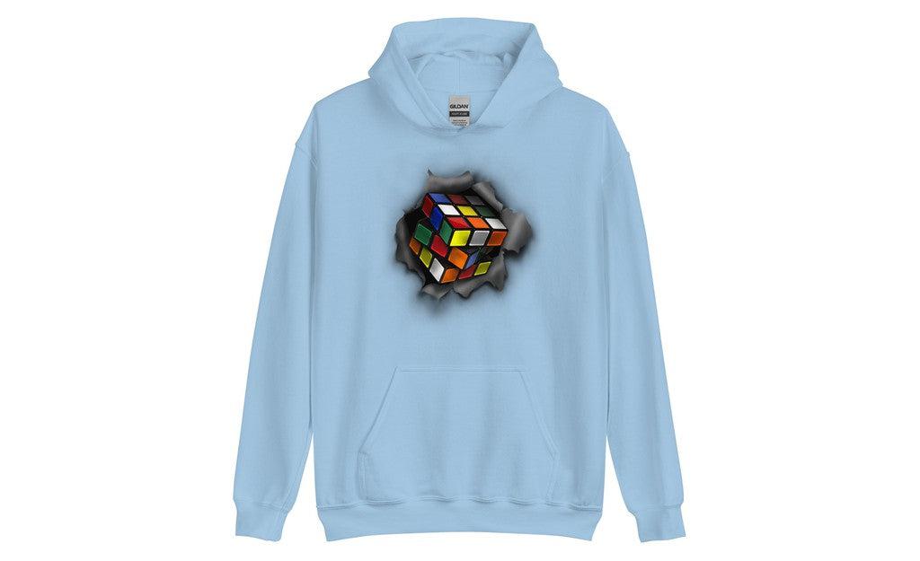 Cozy Cube-Inspired Hoodie - Rubiks Cube Design