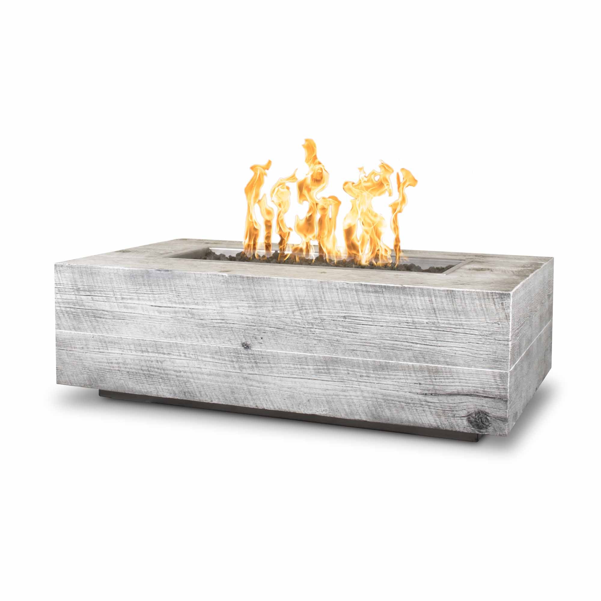 60 Coronado GFRC Wood Grain Rectangle Gas Fire Pit