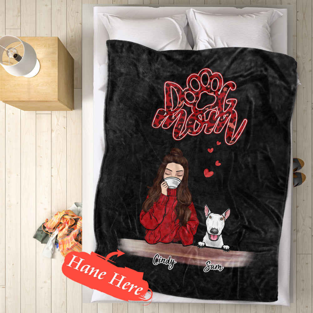 Customizable Halloween Themed Fleece Blanket for Moms