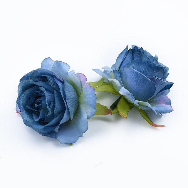 10pcs Silk Rose Heads for Weddings, Home Decor, and DIY Projects