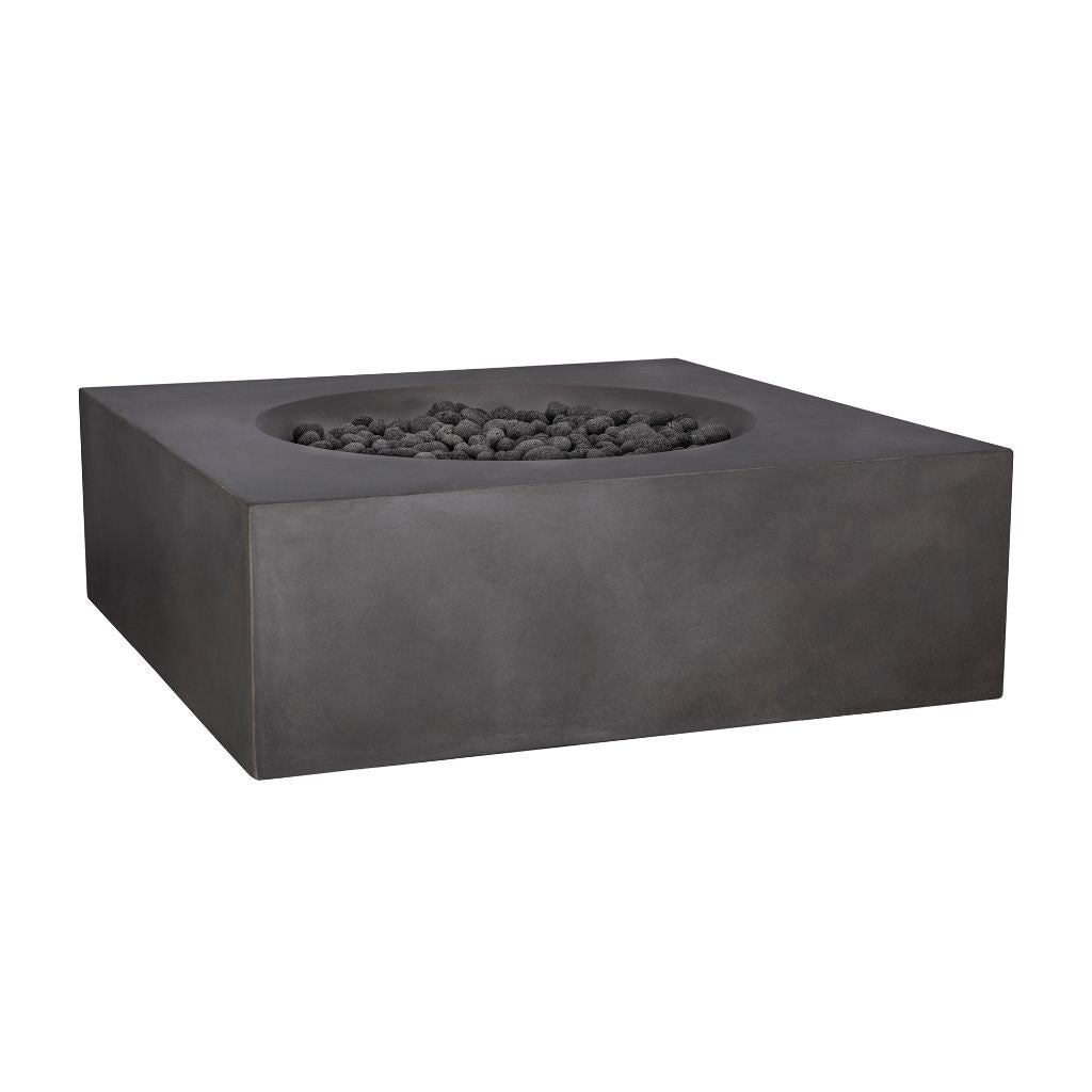 Tao Square Gas Fire Pit Table - Modern Outdoor Concrete Propane Fire Pit