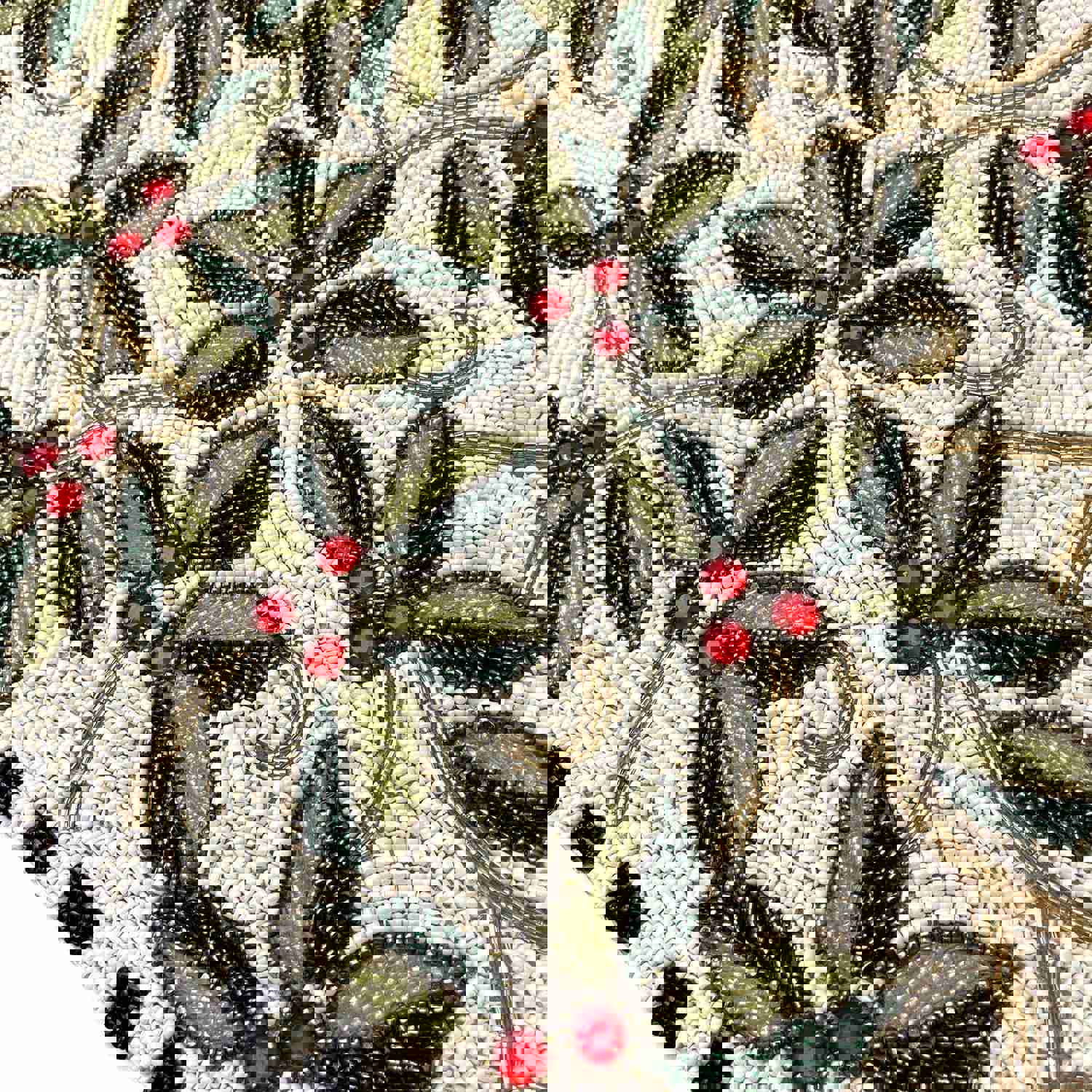 Glamorous Christmas Berry Beaded Table Runner