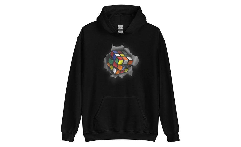 Cozy Cube-Inspired Hoodie - Rubiks Cube Design