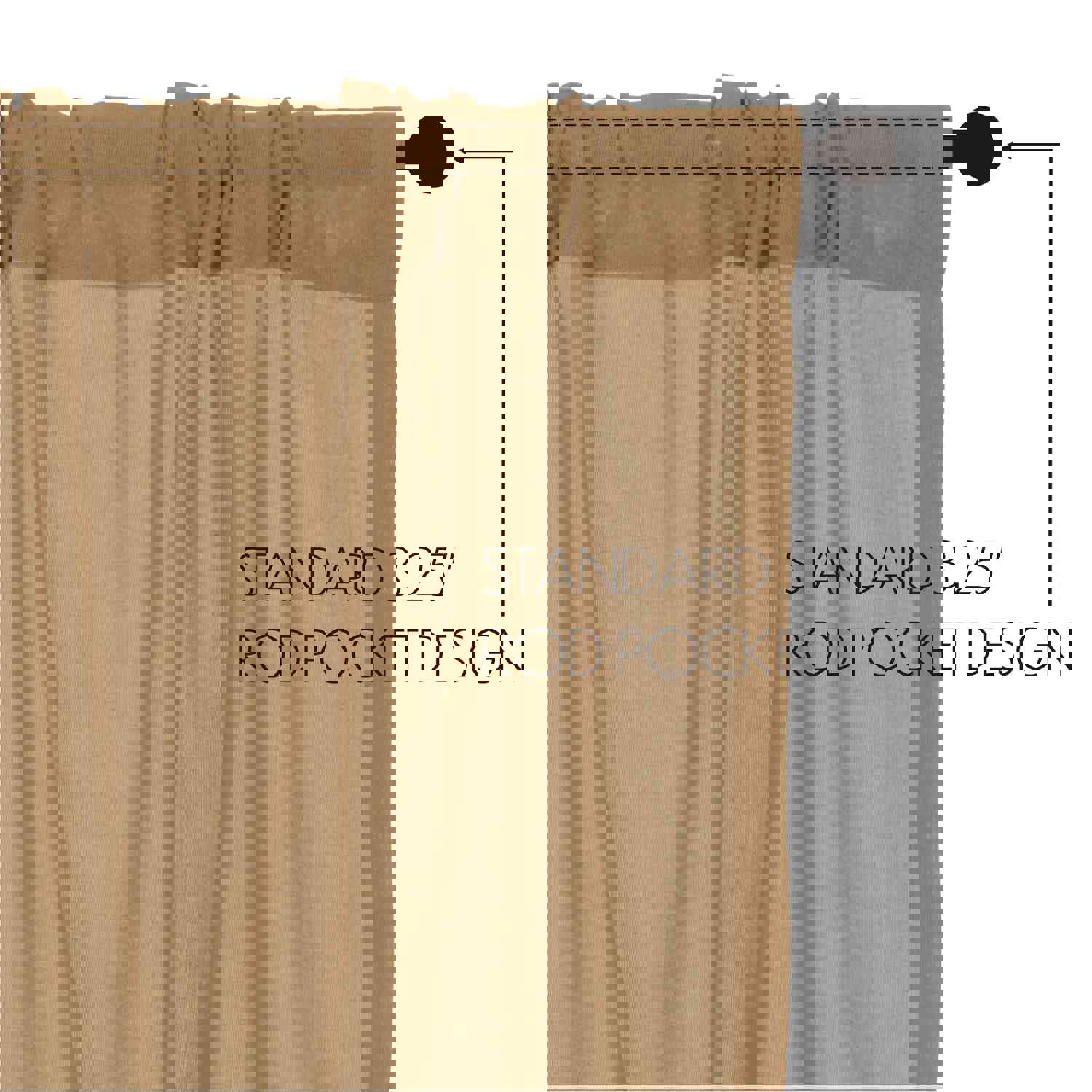 Elegant Tobacco Cloth Swag Curtains with Fringed Detail