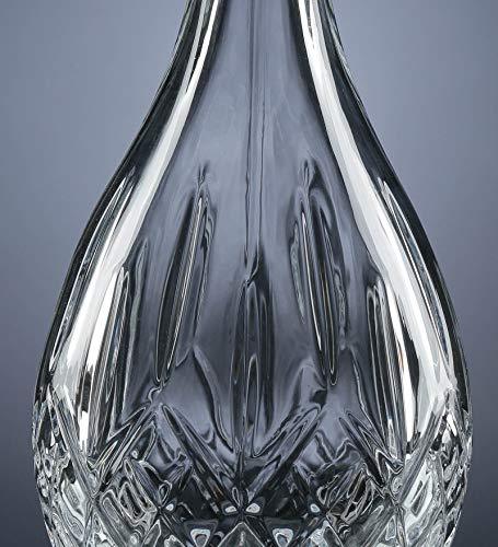 Leraze Crystal Decanter with Stopper, 30 oz Vintage Glass for Whiskey, Wine, and More