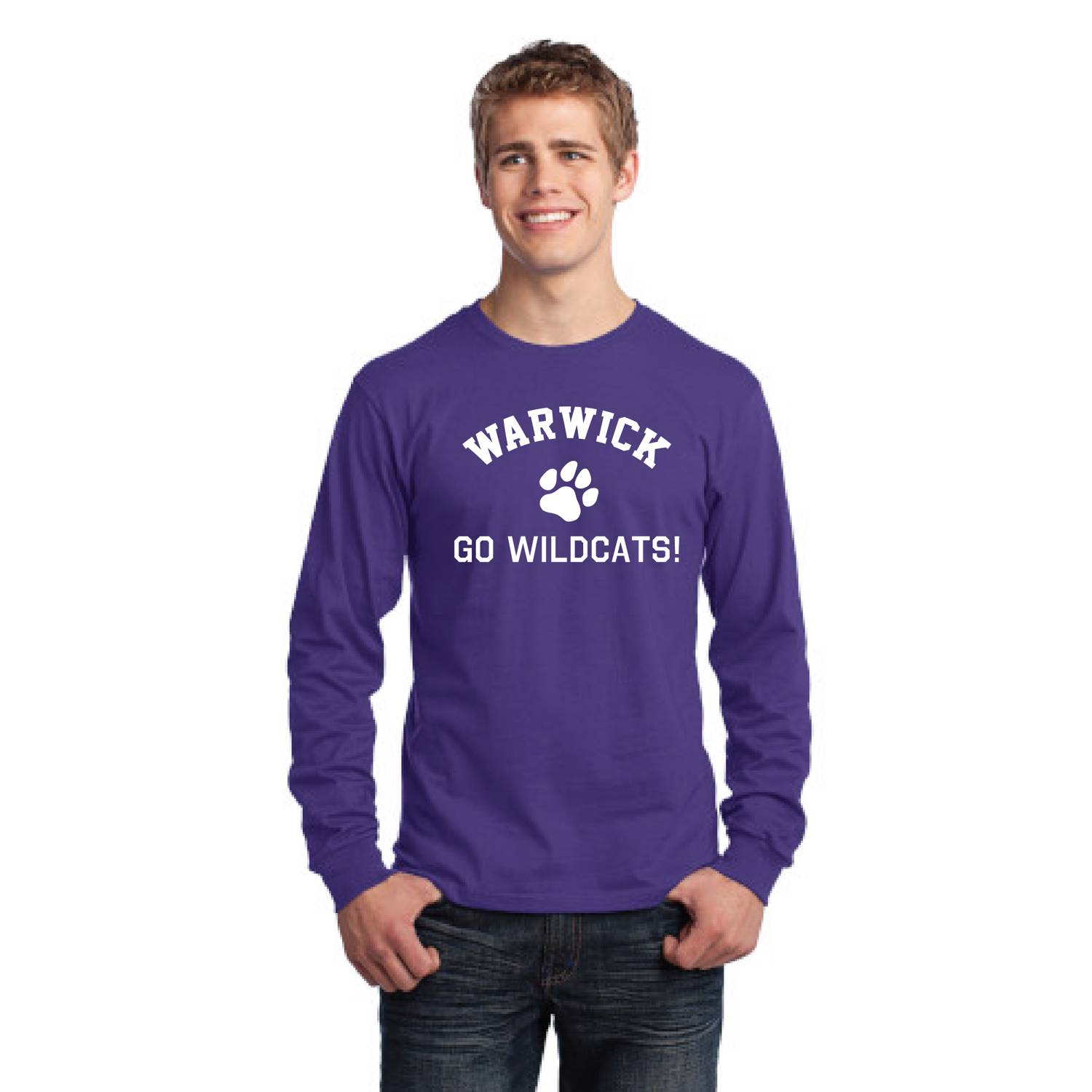 Sanfordville School - Go Wildcats Long Sleeve Cotton Tee