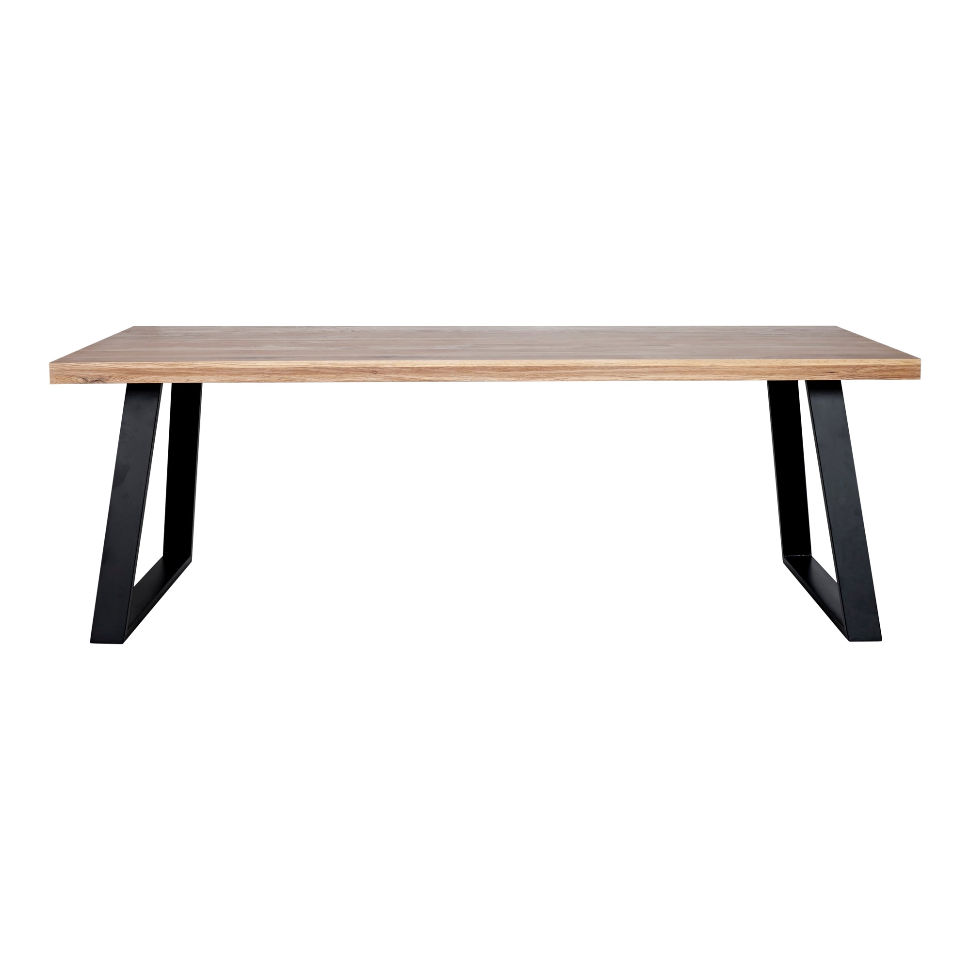 Stylish Industrial Mila Solid Oak Dining Table