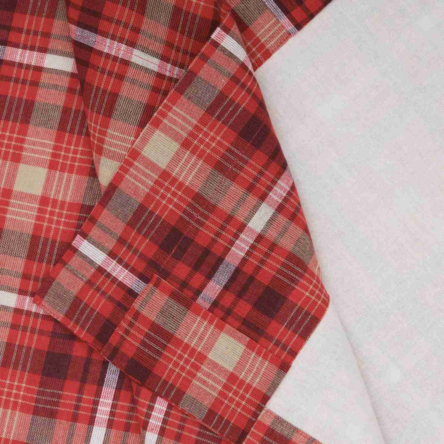 Elegant Country-Style Window Swag Set with Tartan Plaid