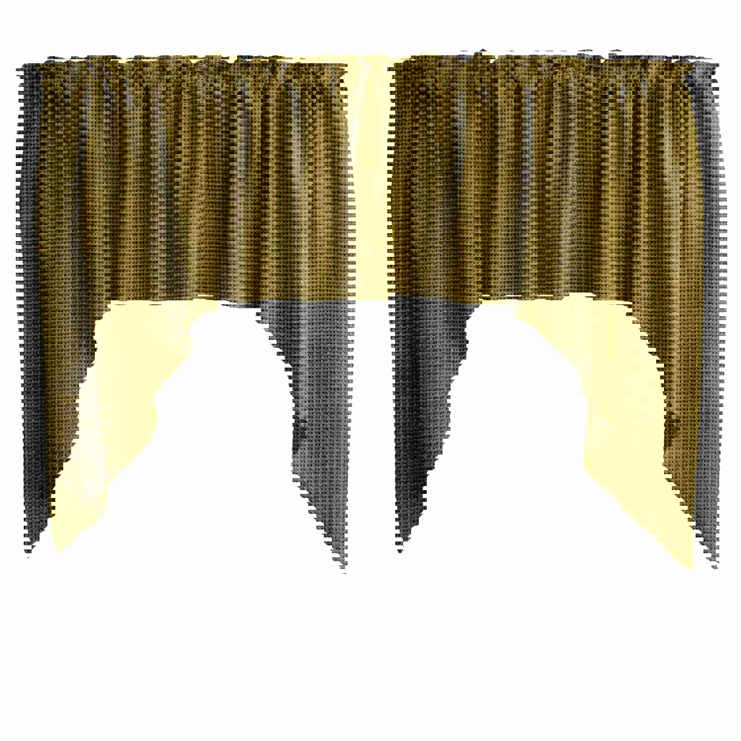 Vintage Style Faux Burlap Polyester Swag Valance Curtain