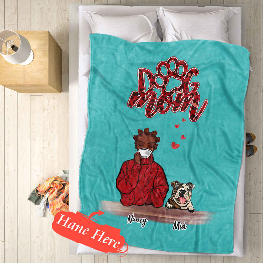 Personalized Halloween Fleece Blanket with Pets Design