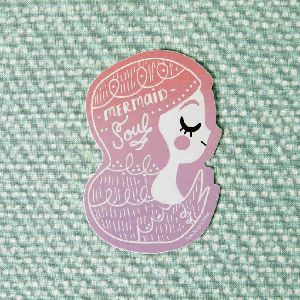 Mermaid Soul Vinyl Sticker - Perfect for Personalizing Your Belongings