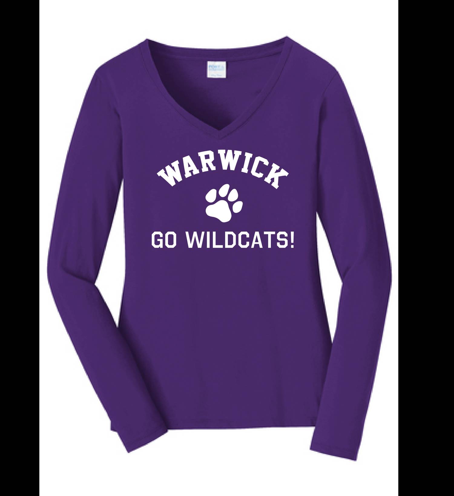 Sanfordville Wildcats Women's V-Neck Long Sleeve Tee