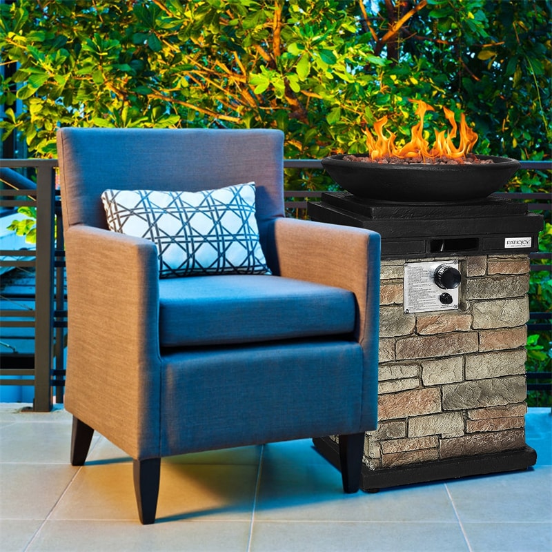 40,000 BTU Outdoor Propane Fire Pit with Weather-Resistant Cover