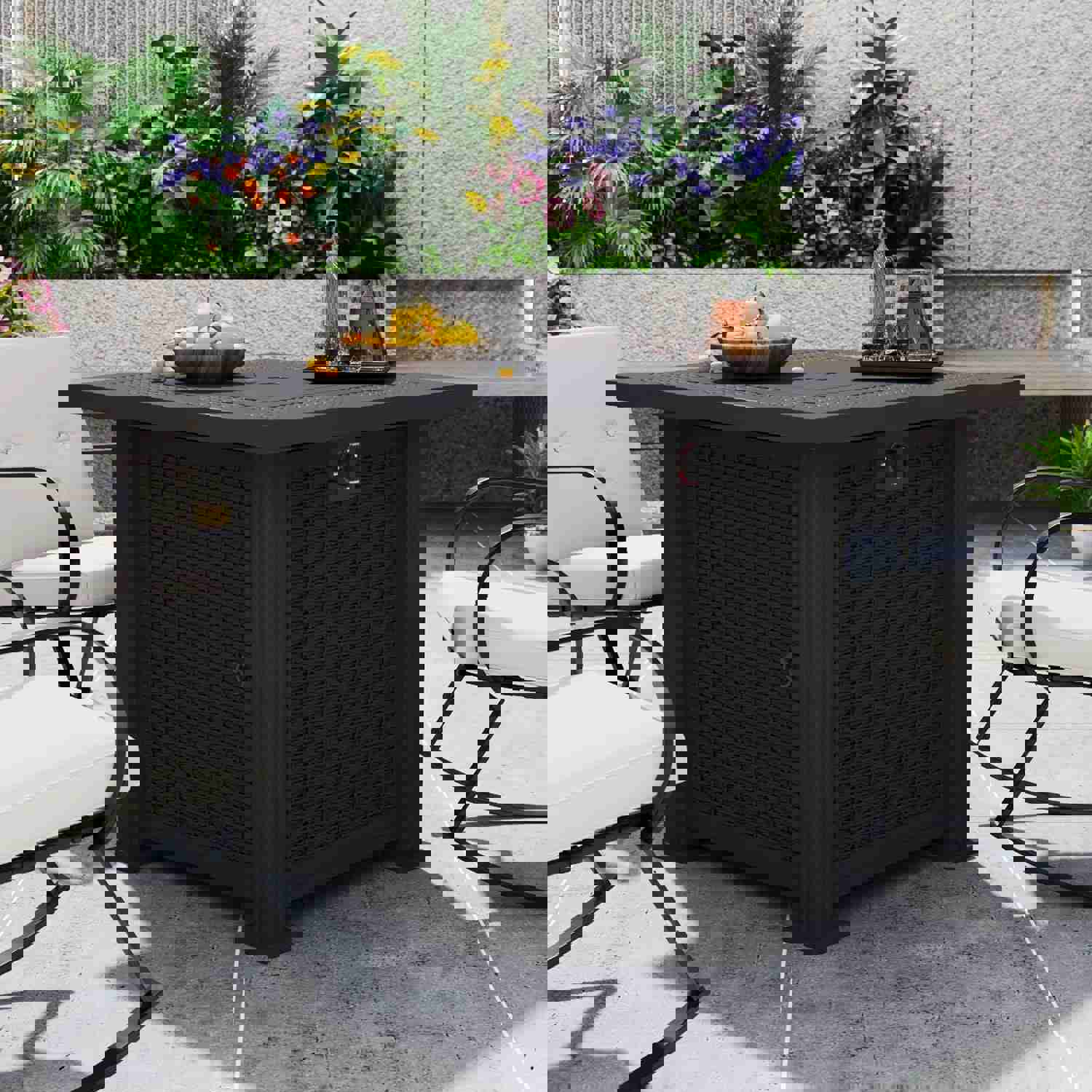 Devoko Outdoor Fire Pit Table with Auto-Ignition, Perfect for Year-Round Use