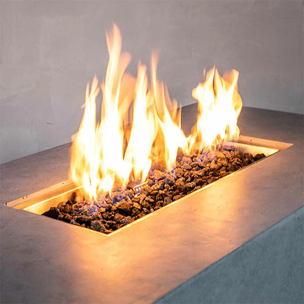 Starfire Designs Beton Rectangle Concrete Gas Fire Pit - Modern Outdoor Heating