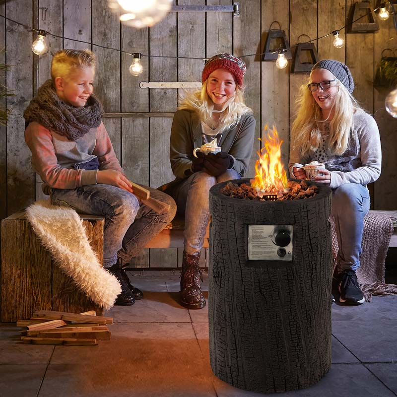 Elegant Outdoor Propane Fire Pit with Auto-Ignition, 30,000 BTU