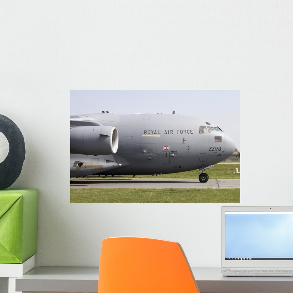 C-17 Globemaster III Royal Grounded Wall Decal - Large Aircraft Art