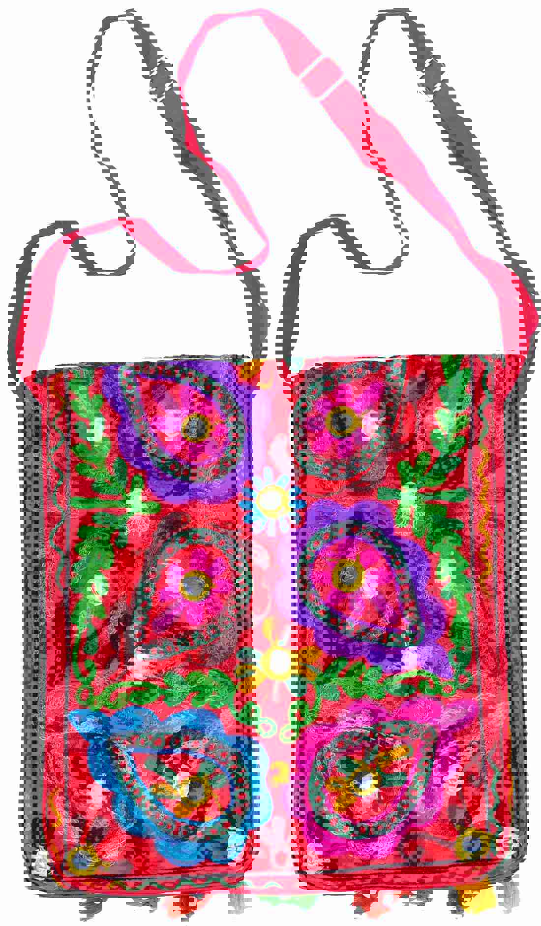 Elegant Floral Embroidered Crossbody Bag for Women
