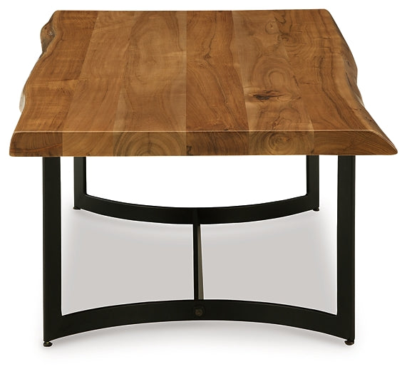 Modern Acacia Wood Rectangular Coffee Table