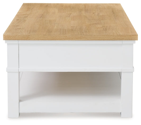 Modern Farmhouse Style Rectangular Coffee Table