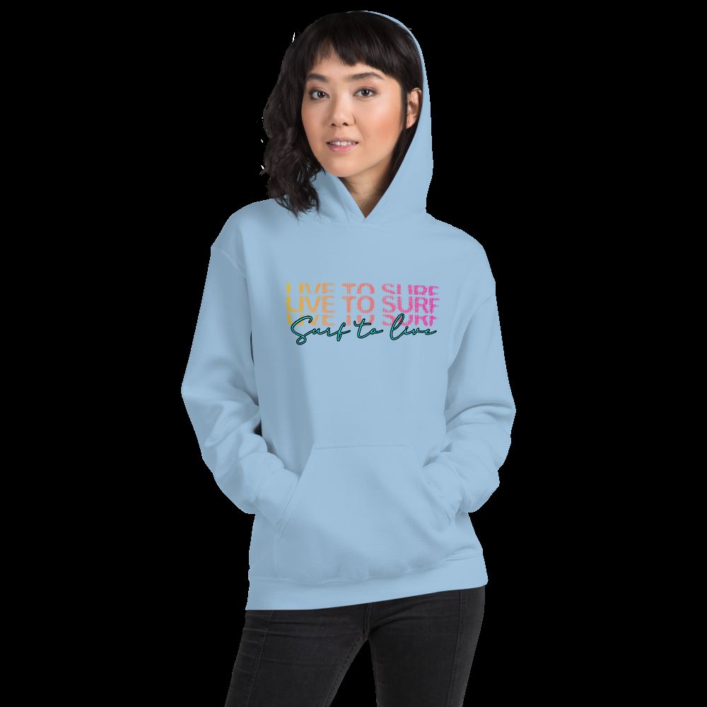 Cozy & Stylish Live to Surf Unisex Hoodie