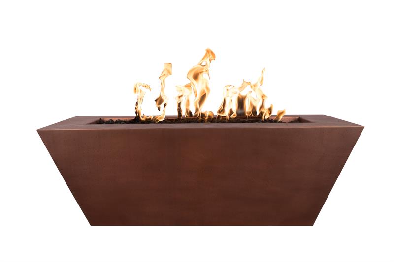 Mesa Copper Rectangle Gas Fire Pit - Handcrafted Outdoor取暖器