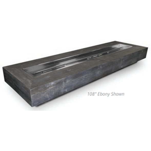 Elegant Wood Grain Concrete Fire Pit with Cover