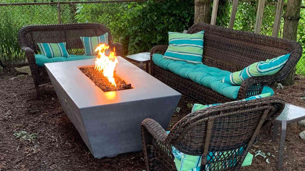 60" Angelus Rectangle Concrete Gas Fire Pit
