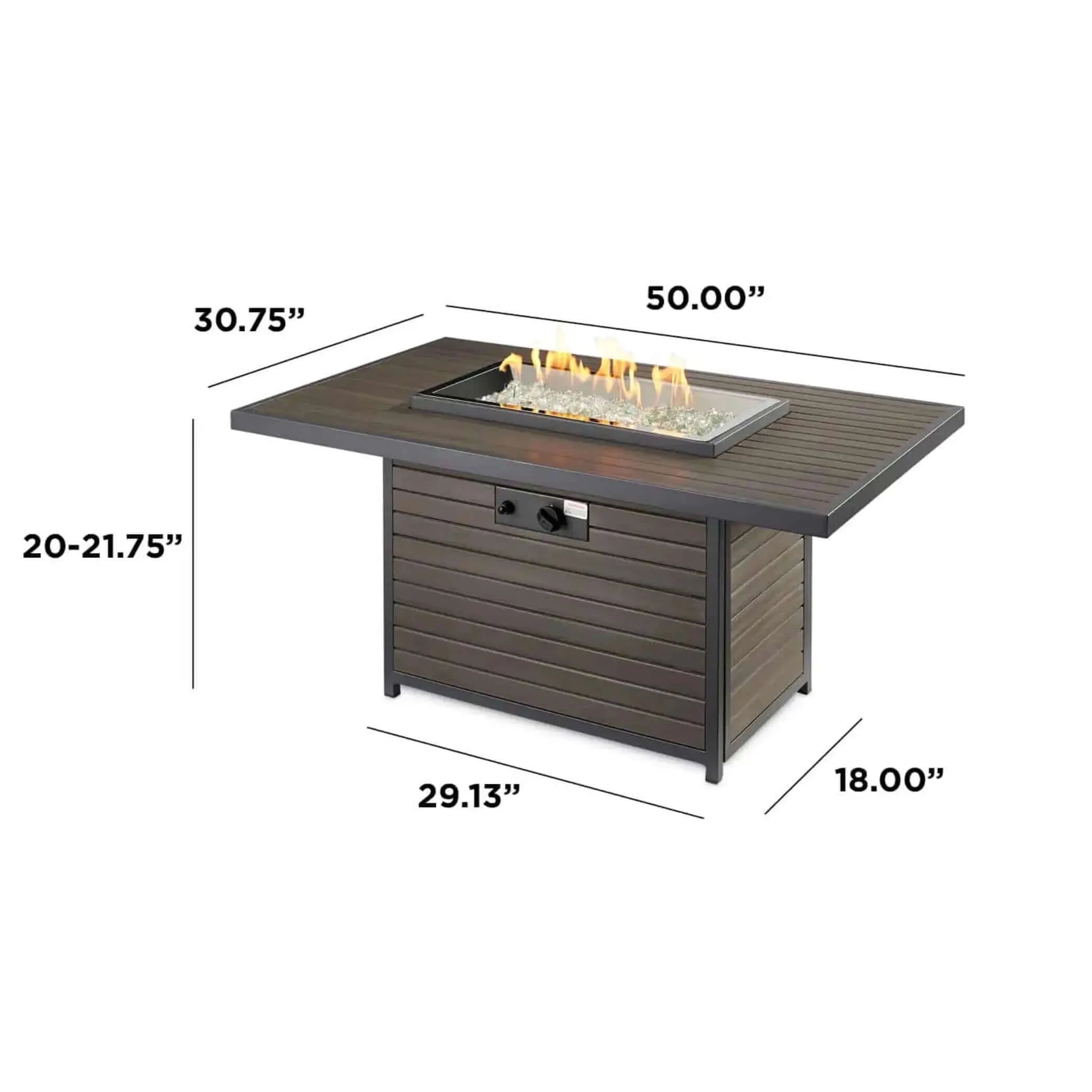 Elegant Outdoor Fire Pit Table with Taupe Composite Decking