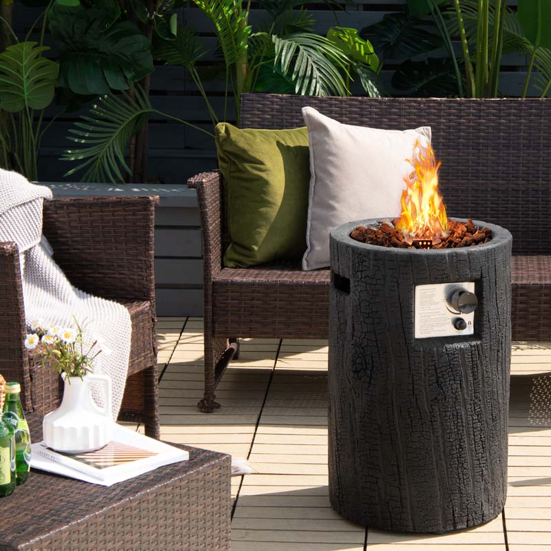 Elegant Outdoor Propane Fire Pit with Auto-Ignition, 30,000 BTU