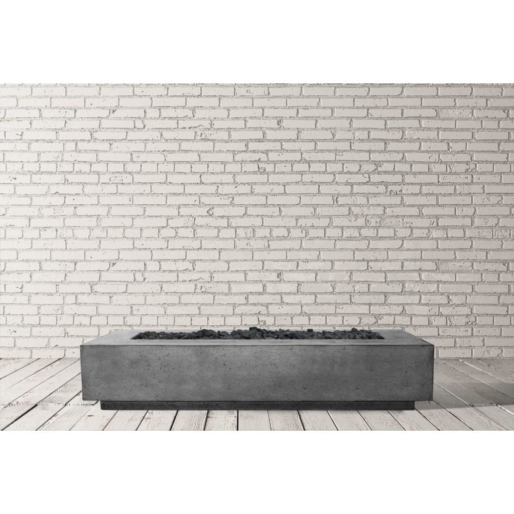 Prism Hardscapes 90" Tavola 6 Rectangular Concrete Natural Gas Fire Pit Table